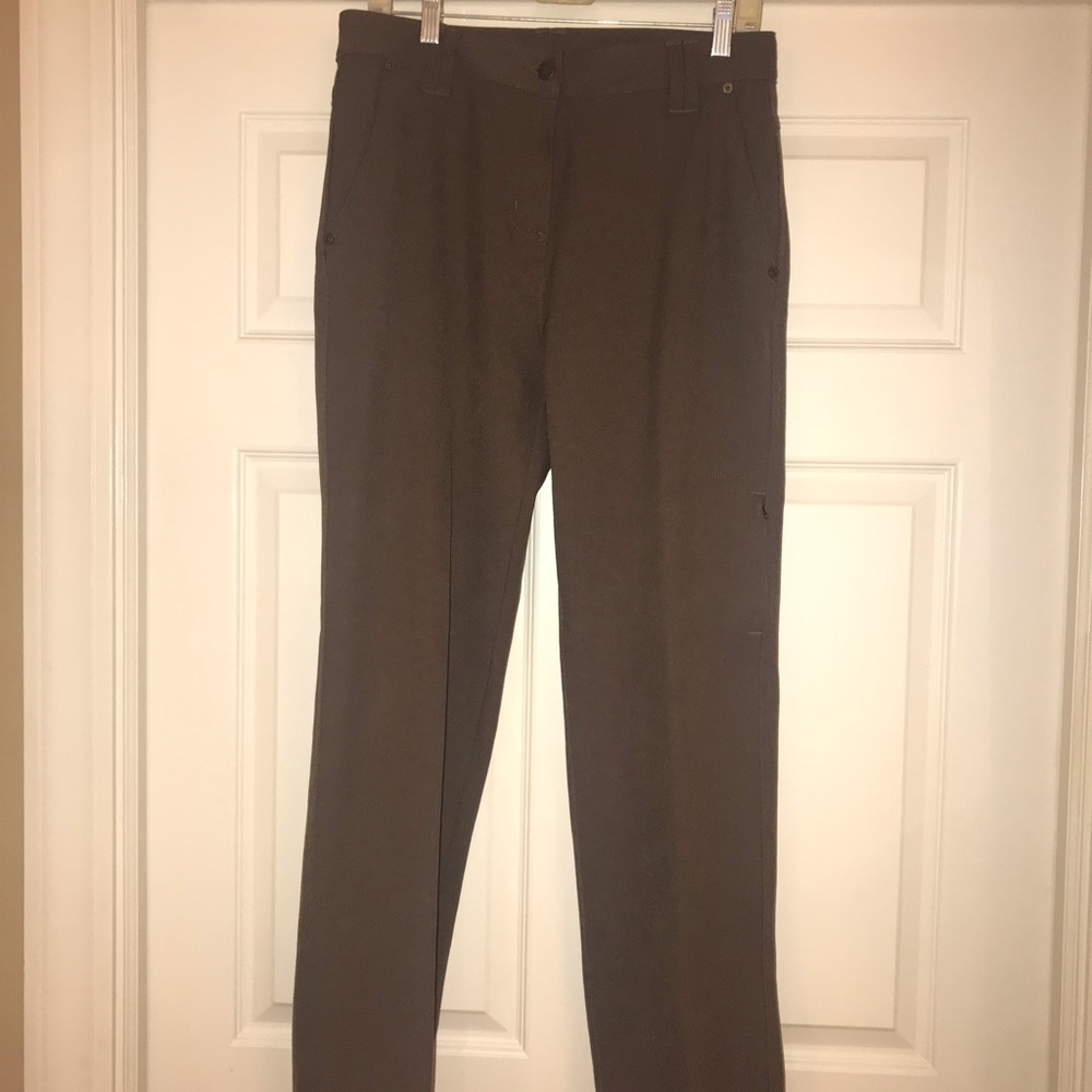 Woolrich pant with leg zipper detail-Hickory